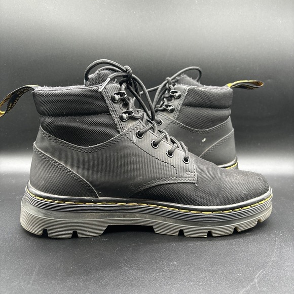 Dr Martens Rakim Boots Men\'s 8 Black Canvas Lace Up Combat Casual main image 6